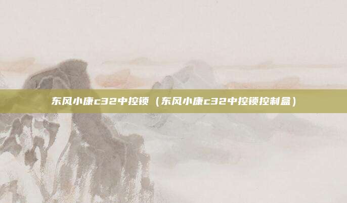 东风小康c32中控锁（东风小康c32中控锁控制盒）