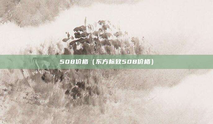 508价格（东方标致508价格）