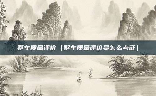 整车质量评价（整车质量评价员怎么考证）