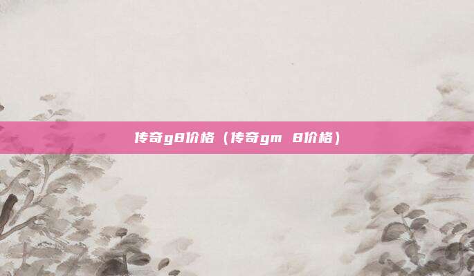 传奇g8价格（传奇gm 8价格）