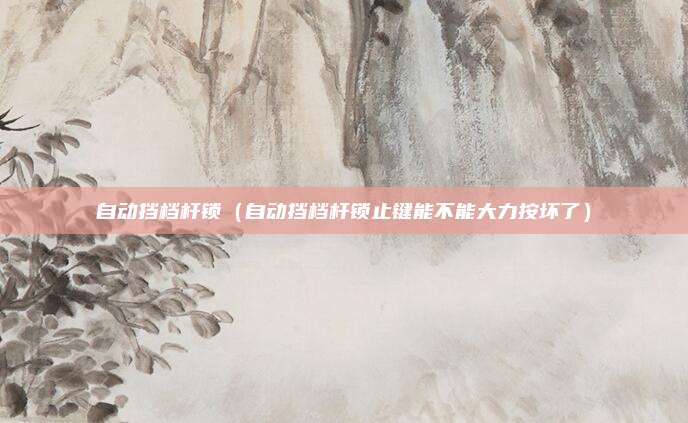 自动挡档杆锁（自动挡档杆锁止键能不能大力按坏了）