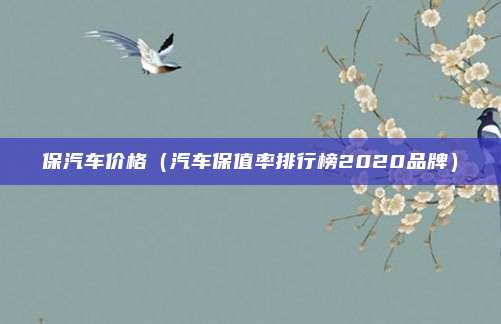 保汽车价格（汽车保值率排行榜2020品牌）