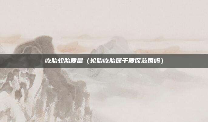 吃胎轮胎质量（轮胎吃胎属于质保范围吗）