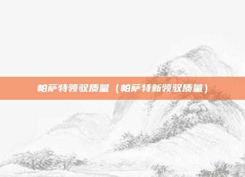 帕萨特领驭质量(帕萨特新领驭质量)