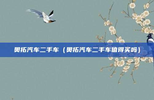 奥拓汽车二手车（奥拓汽车二手车值得买吗）