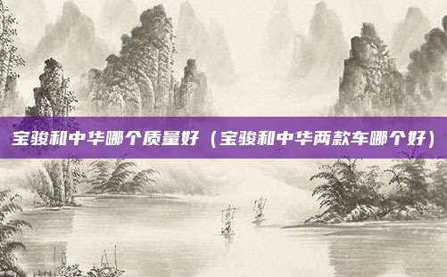 宝骏和中华哪个质量好（宝骏和中华两款车哪个好）