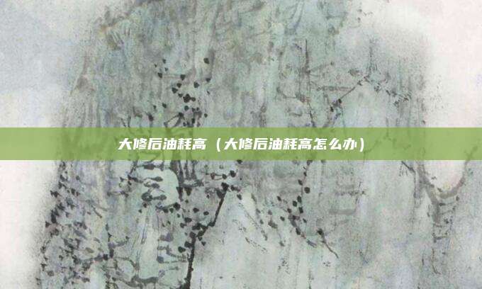 大修后油耗高（大修后油耗高怎么办）