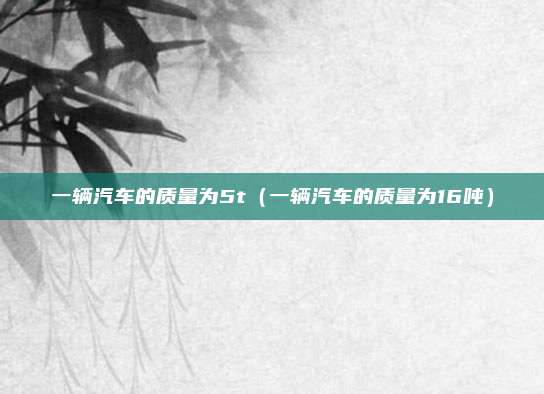 一辆汽车的质量为5t（一辆汽车的质量为16吨）