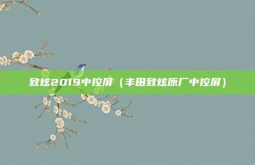 致炫2019中控屏（丰田致炫原厂中控屏）
