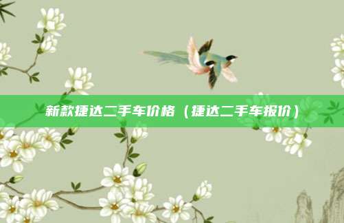新款捷达二手车价格(捷达二手车报价)