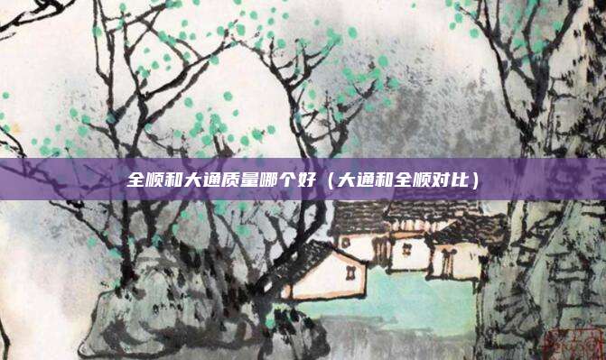 全顺和大通质量哪个好（大通和全顺对比）