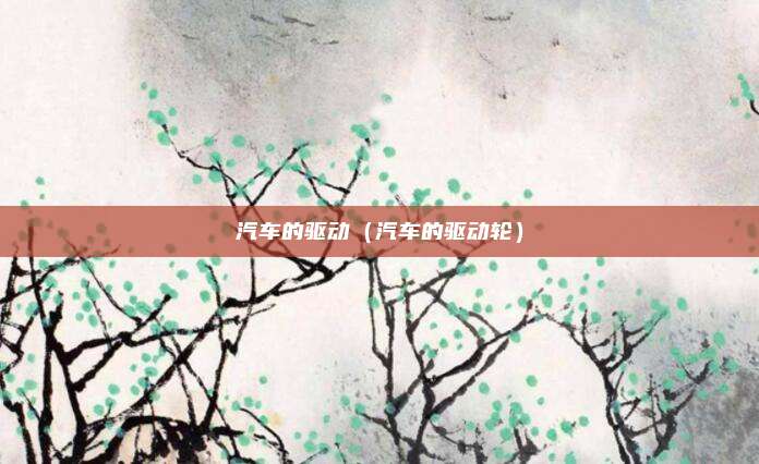 汽车的驱动（汽车的驱动轮）