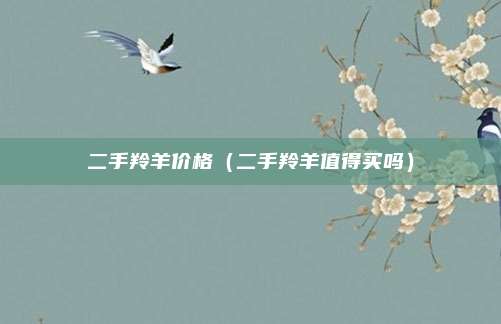 二手羚羊价格(二手羚羊值得买吗)