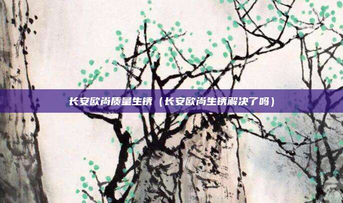 长安欧尚质量生锈（长安欧尚生锈解决了吗）