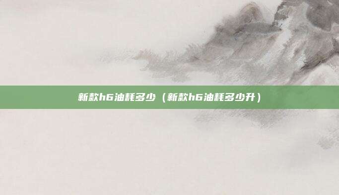 新款h6油耗多少（新款h6油耗多少升）